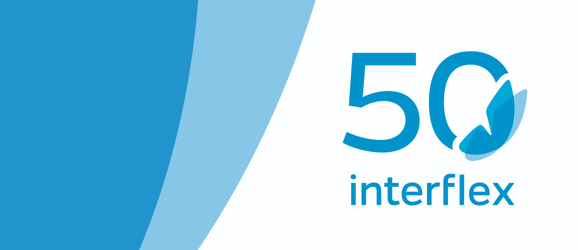 Het Interflex-logo ter gelegenheid van het 50-jarig jubileum