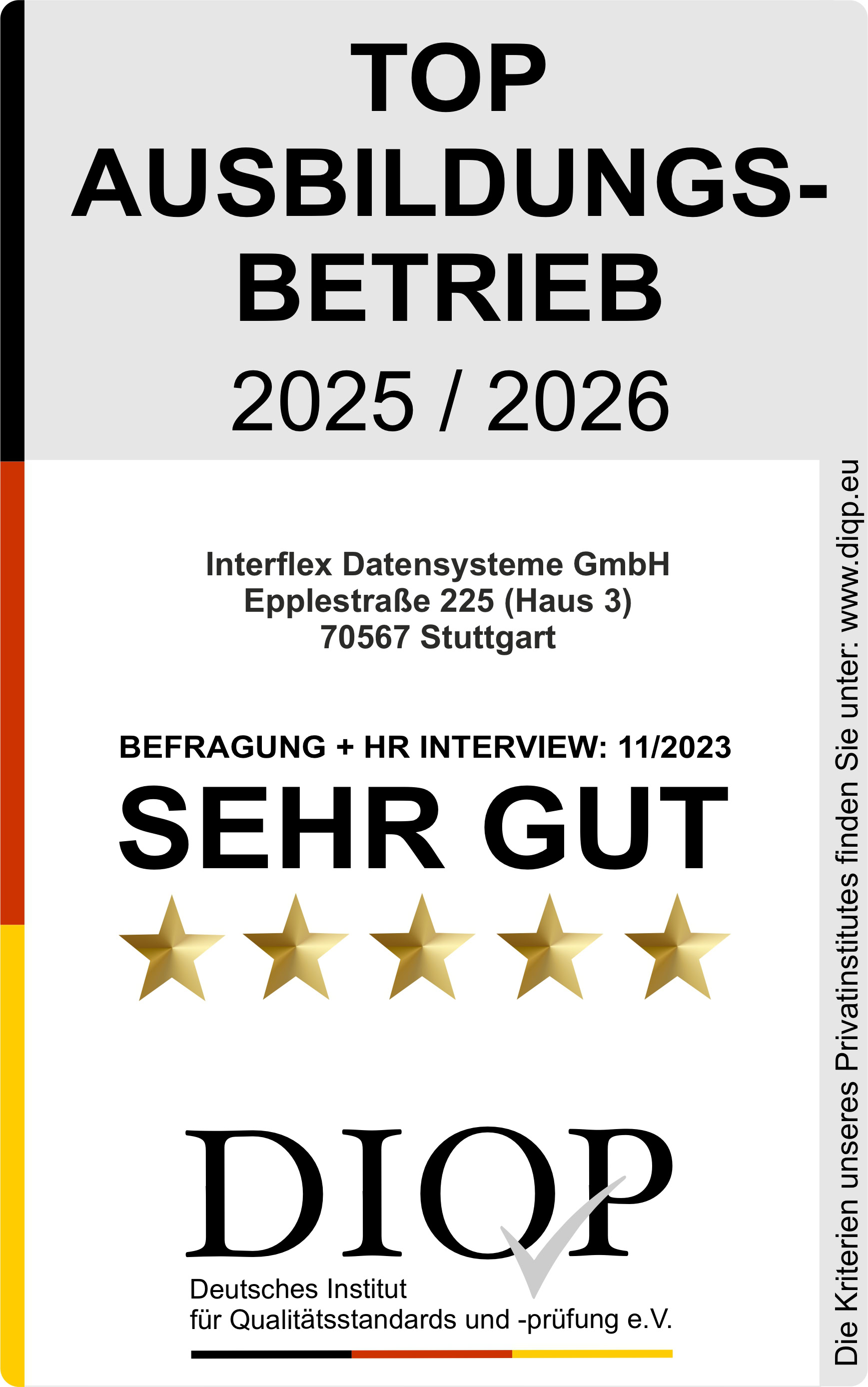 DIOP Top-Ausbildungsbetrieb Badge