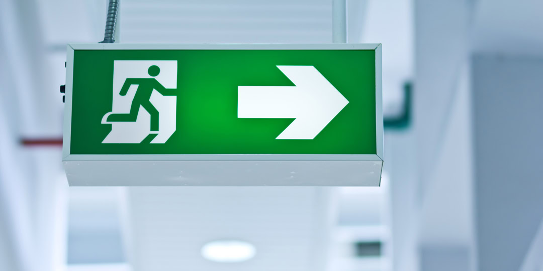 Panneau lumineux de sortie de secours