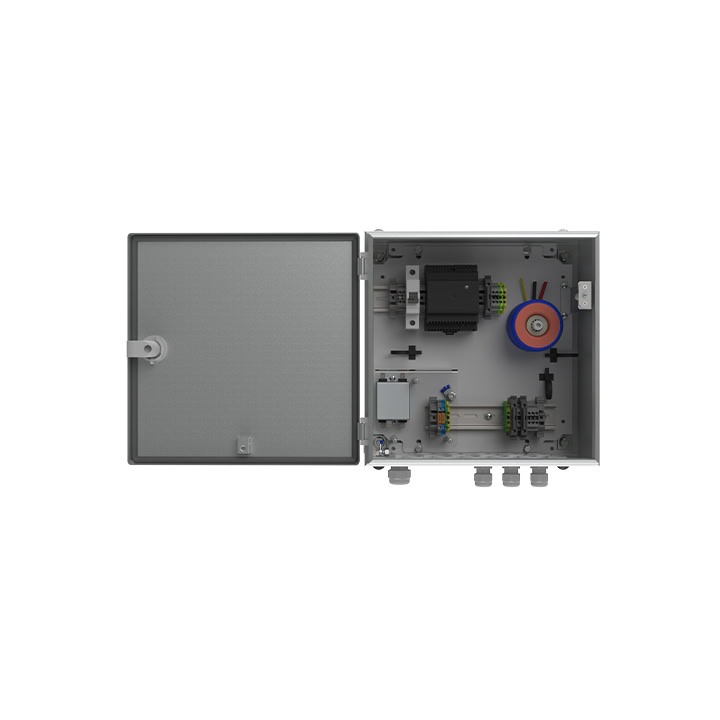 Fronansicht IF-Verteiler Spannungsversorgung geöffnet