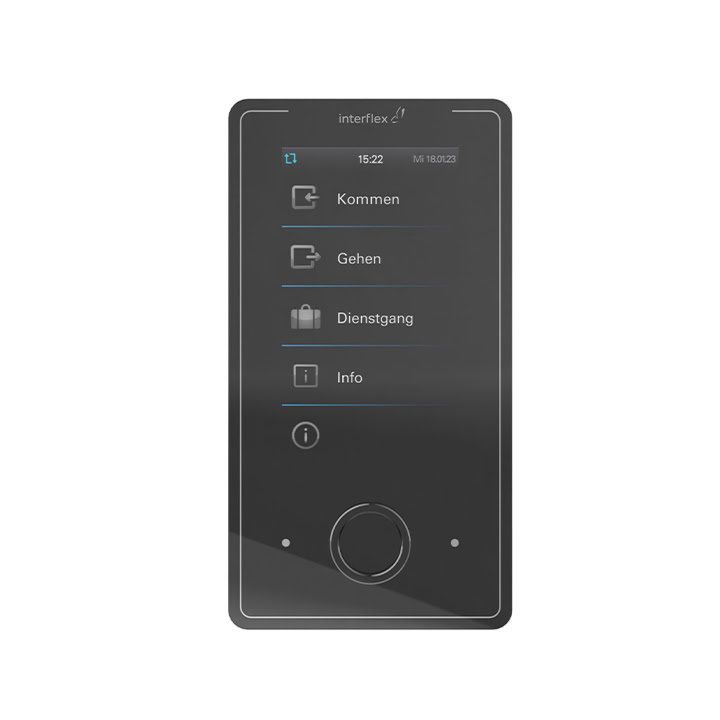 Vue de face du terminal d'enregistrement du temps de travail IF-5725