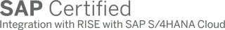 SAP Certified with_RISE with SAP S/4HANA Cloud Logo