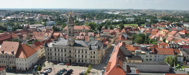 Stad Großenhain met stadhuis
