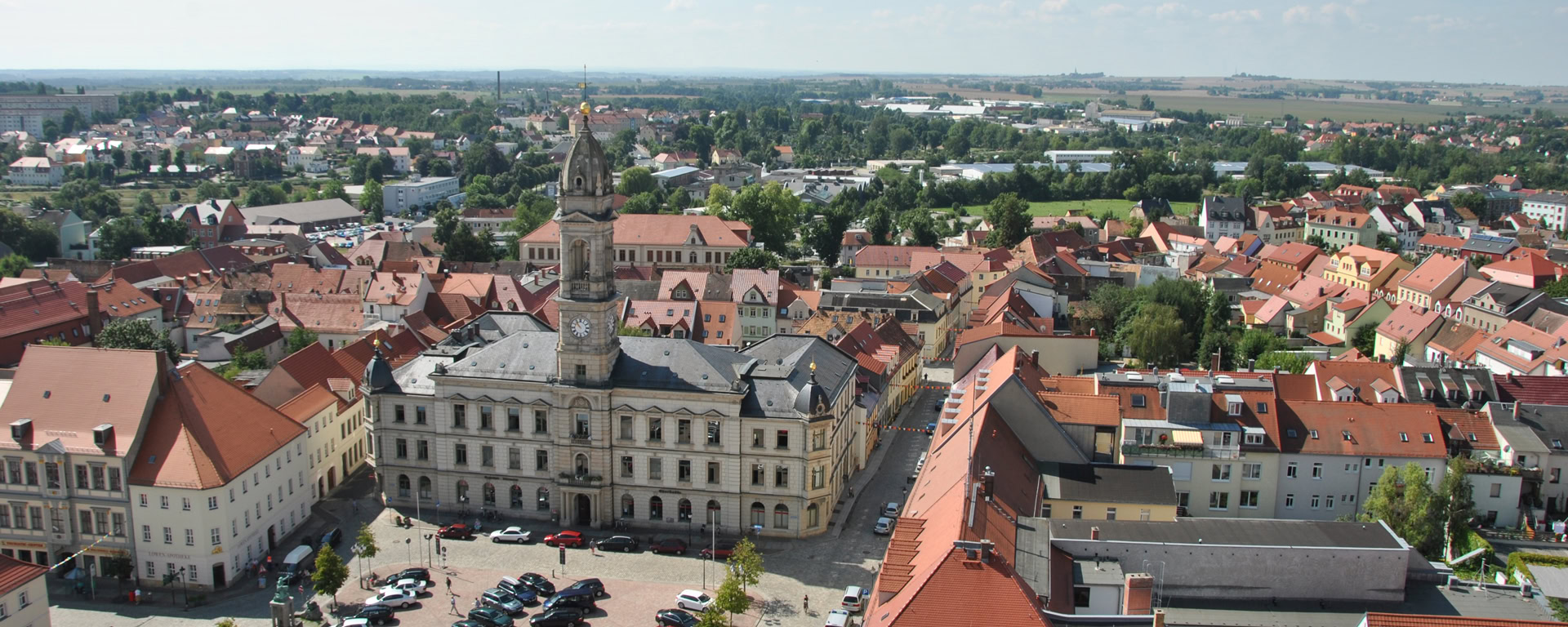 Stad Großenhain met stadhuis