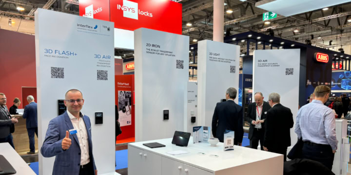 Messestand von Interflex und TBS auf der Security Essen 2024